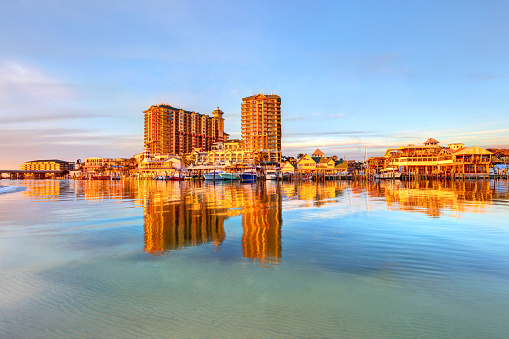 Destin is a city located in Okaloosa County, Florida. Destin is known for its white beaches and emerald green waters