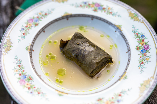 Dolmades - homemade stuffed grape leaves - Buenos Aires - Argentina