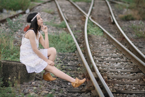 Thai girl in white dress