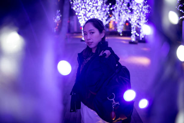 Portrait of female athlete going back home after training