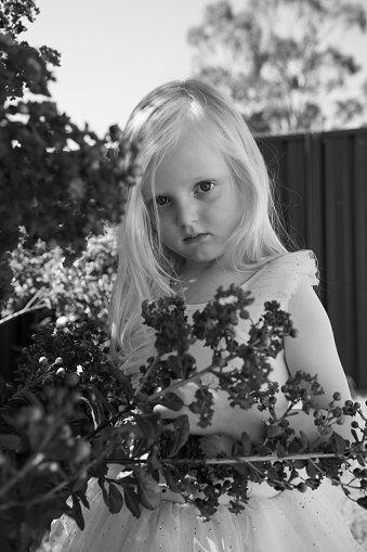 Girl in garden