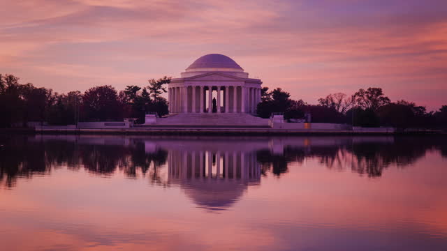 Jefferson Memorial sunrise timelapse