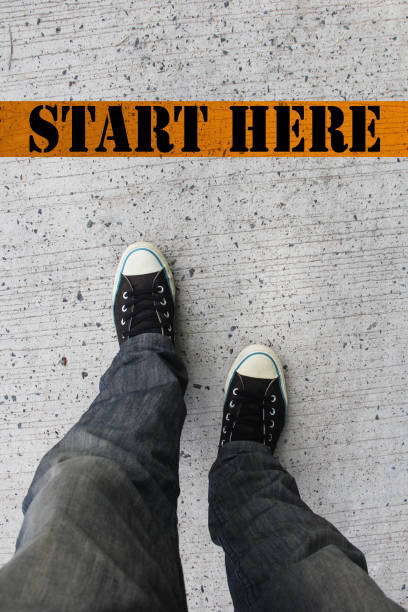istock Sneakers on concrete floor concept 2001689552