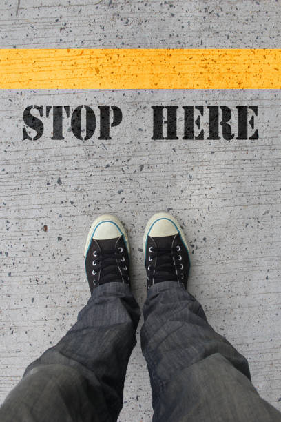 istock Sneakers on concrete floor concept 2001691655