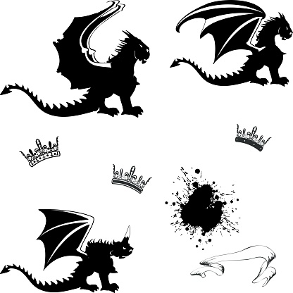 heraldic gargoyle pack collection in vector format