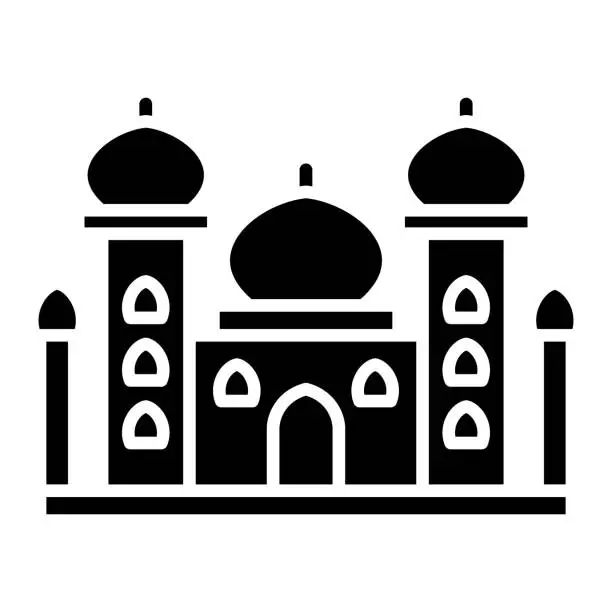 Vector illustration of Taj Mahal Icon
