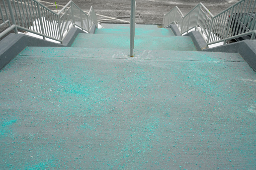 Utrecht, Netherlands October 20, 2019: Empty stairs going up, business concept