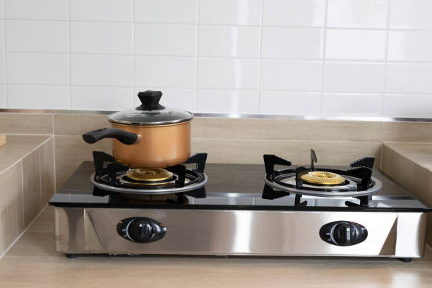 istock Metal Pot on induction hob in modern kitchen. 2001810936