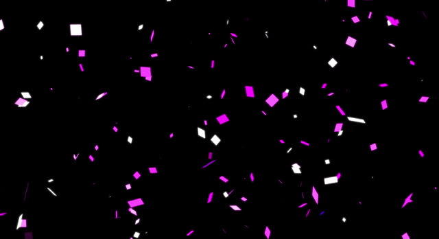Confetti falling party popper explosion motion graphic in 4K.
