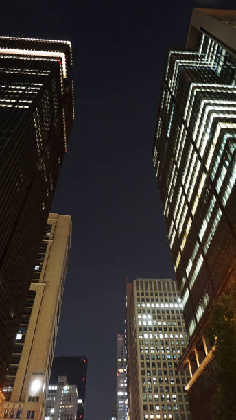 istock Skyscrapers in the office district at night 2001909090