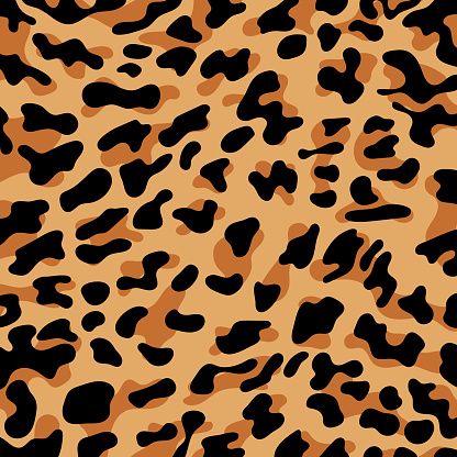 Vector leopard print pattern seamless background and printing or home decorate and more.