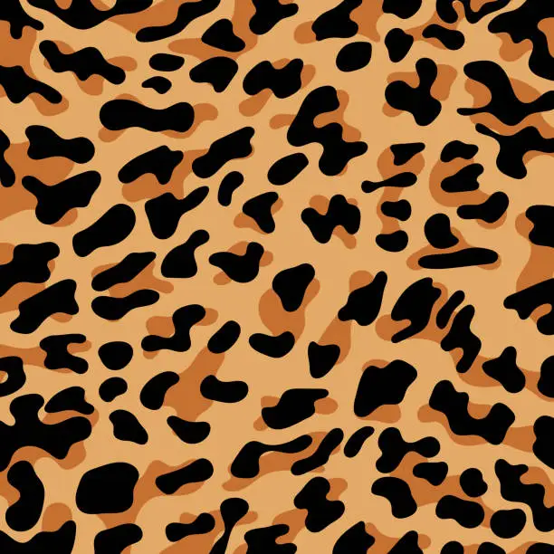 Vector illustration of Vector leopard print pattern seamless background and printing or home decorate and more.