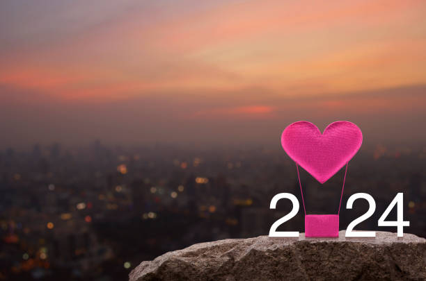 istock Happy new year and Valentines day 2024 concept 2001944153