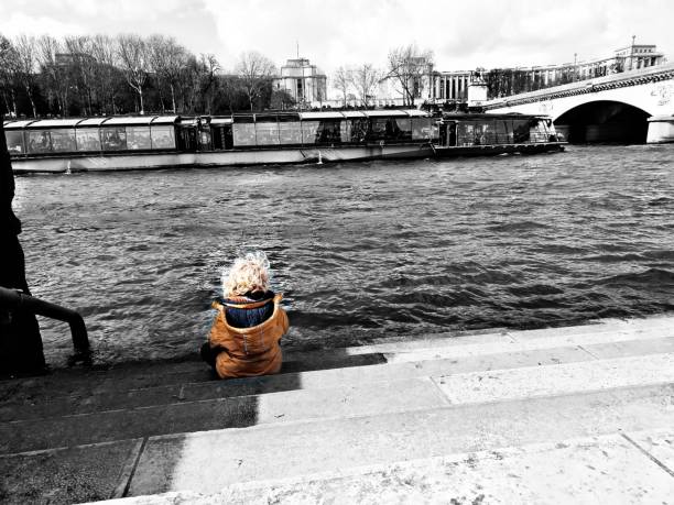 In front of the Seine With boat