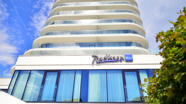 Swinoujscie, Poland. 15 August 2023. View on Radisson hotel. Representative hotel.