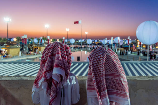 Doha, Qatar - December 14, 2023: Qatar National Day Celebration at Darb Al Saai Um Salal Doha. No Face