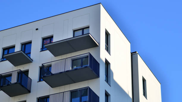 istock Residential area with modern apartment building. 2002076998