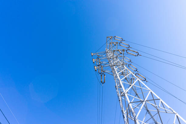 istock Blue sky and steel tower 2002103971