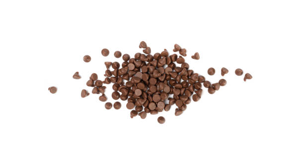 istock Chocolate Chips Isolated, Scattered Chocolate Sprinkles, Decorative Cocoa Drops, Cookie Decoration Ingredient 2002203706