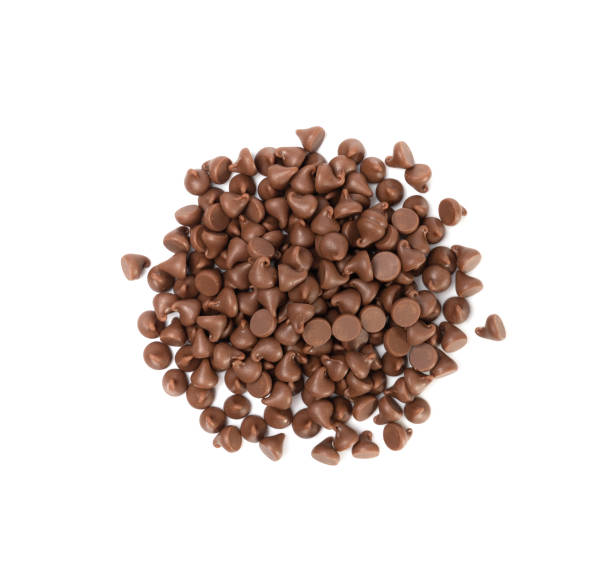 istock Chocolate Chips Isolated, Scattered Chocolate Sprinkles, Decorative Cocoa Drops, Cookie Decoration Ingredient 2002204213