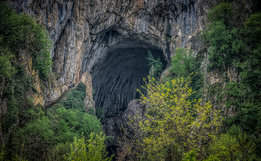 Entrance to the cave of Potpece in Serbia