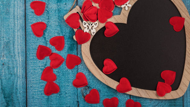 istock Happy Valentine's Day romantic on natural background. Romantic greeting card template. 2002213170