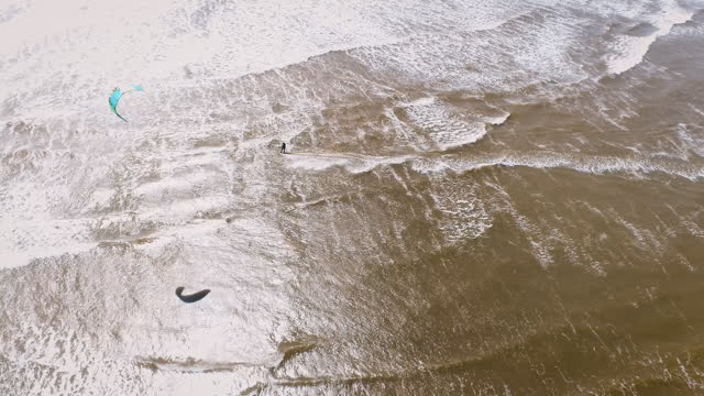 Aerial View of Kite Surfer