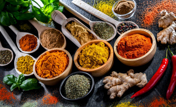 istock Composition with assortment of spices and herbs 2002222153