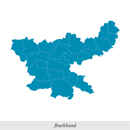 map of Jharkhand is a state of India with borders districts