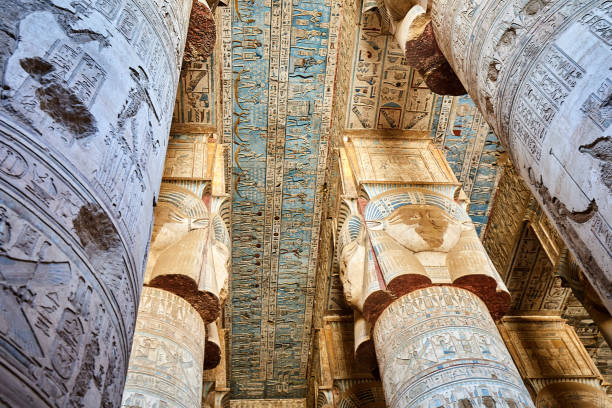 istock The ceiling and Hathoric columns of Dendera temple 2002242833