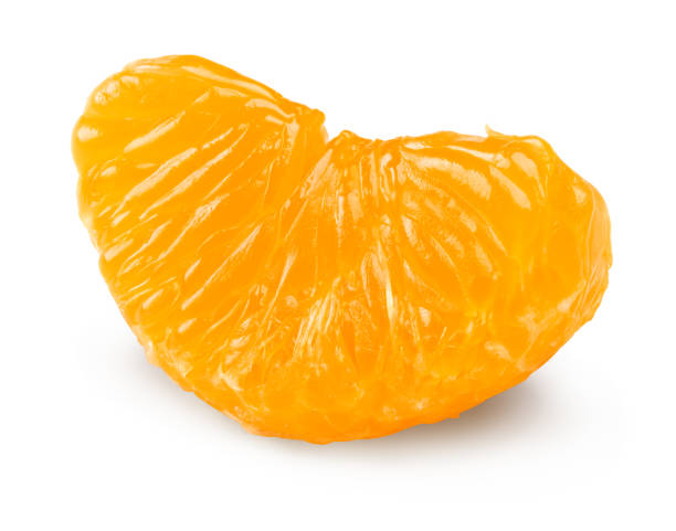 istock Tangerine or clementine or mandarin slice isolated on white background. clipping path 2002278309