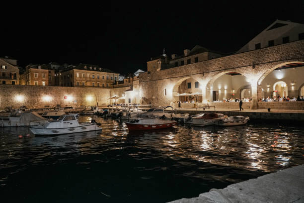 istock Old town of Dubrovnik at night 2002312575