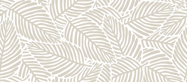 Abstract Palm leaves seamless pattern.