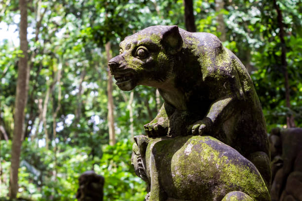 istock Animal statues in the sacred monkey forest in Ubud 2002324183
