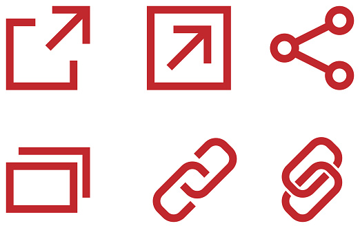 Red icon set for external links