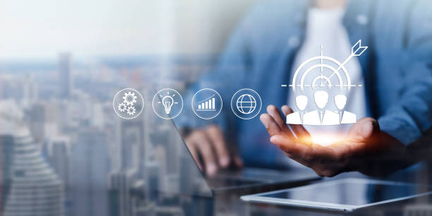 istock Business hands holding target , development and global business leadership, success, strategy, prospects sustainable goals.business target concept. 2002361150