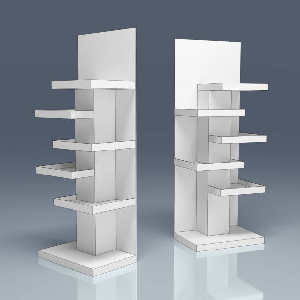 istock Designer retail cardboard POS displays  mockup 2002384972