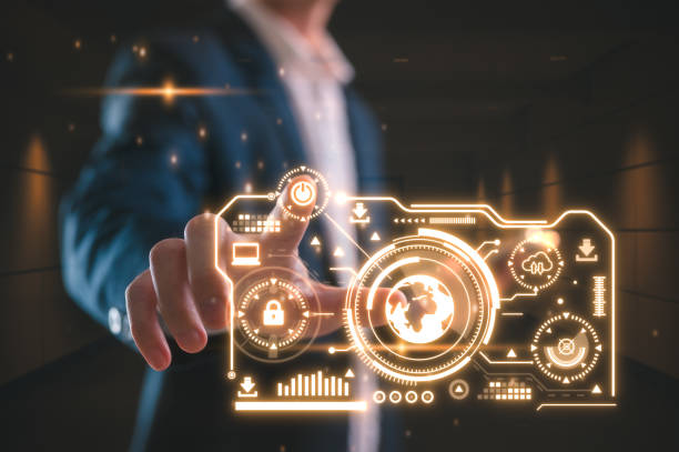 istock Digital transformation technology concept businessman pressing on virtual diagram of internet network cloud computing and internet of thing using in daily life 2002462257