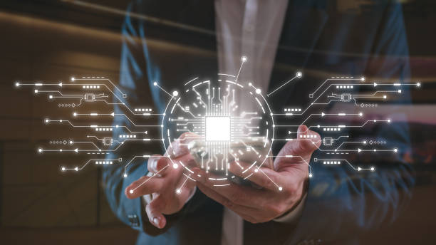 istock Digital transformation technology strategy, internet of things. transformation of ideas an the adoption technology in business in the digital age, businessman using smartphone with tech icon 2002466500