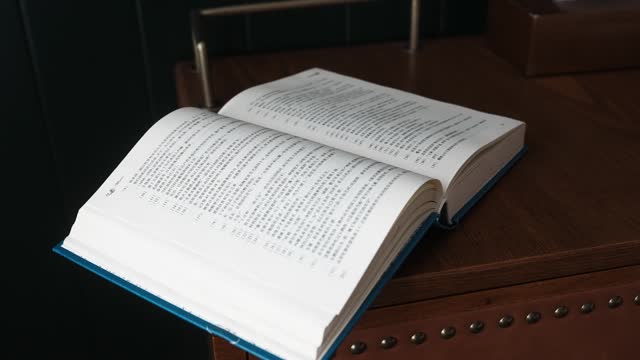 A book on the nightstand, vintage home