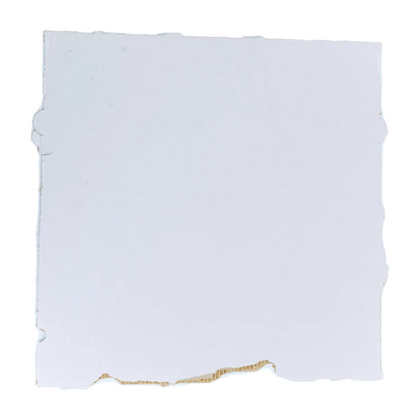 istock Square white cardboard, paper texture with copy space isolated on white 2002499309