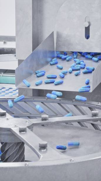istock Capsules are Moving on Conveyor at Modern Pharmaceutical Factory 2002524824