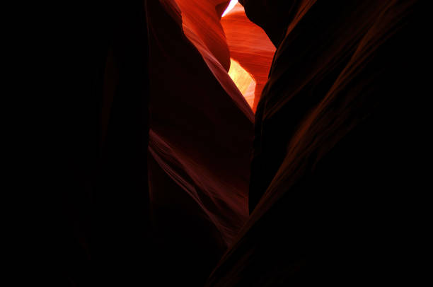Sunlight coming into Antelope Canyon on the Navajo Indian reservation in Northern Arizona