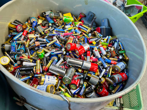 istock Large amount of recycled batteries 2002546397