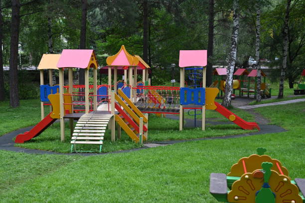 istock An image of a colorful playground, without children. 2002554886