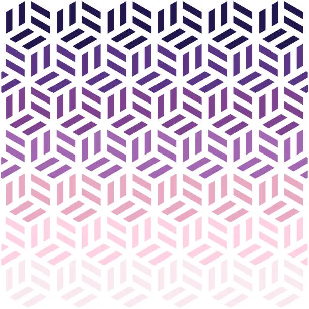 Vector illustration of Vector a geometric pattern that is made by the company. Purple and pink colors.