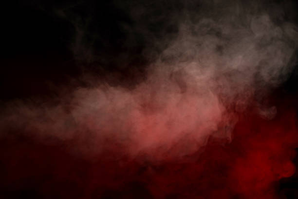 istock Orange and red steam on a black background. 2002661693