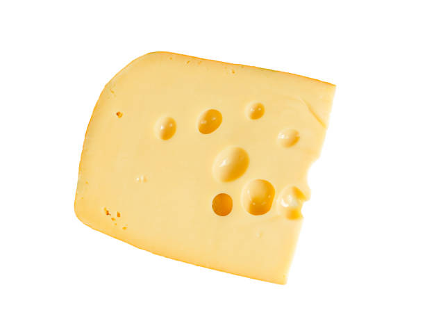 istock slice of emmental, close-up, isolated on a white background 2002702757