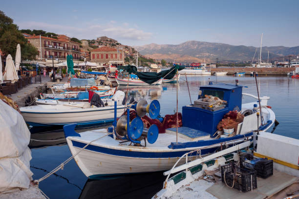 istock Fishing boats in Molyvos harbor, Lesbos, Greece 2002721895