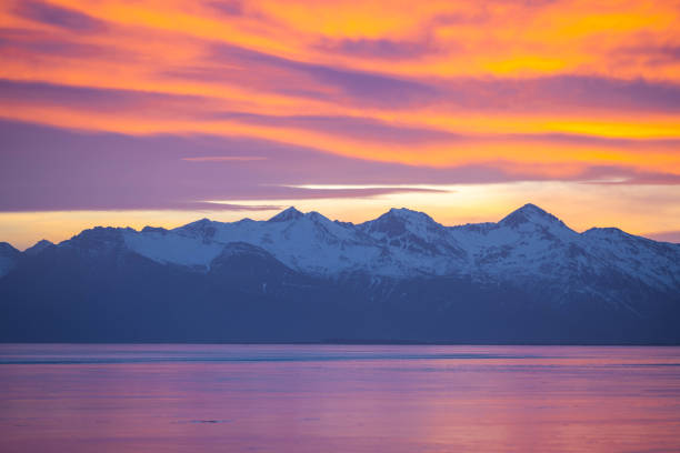 Stokksnes mountain, southern Iceland, during winter sunset.
